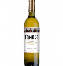 Вино выдерж. сорт, «ТАМАДА «ЦИНАНДАЛИ» сух. бел. 0,75 л. 8,5-16,5%  (Сервис )