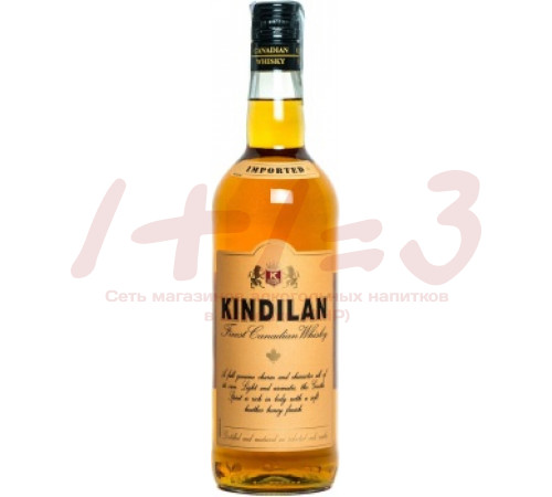«Kindilan» Canadian whisky / Виски канадский купажированный «Киндилан». Объёмн. доля этил. спирта: 4