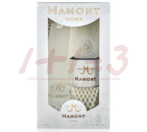 Промонабор: Водка «MAMONT (МАМОНТ)» 0,7 (дозатор), крепость 40% об. - 1 шт., кружка стальная эмалиро