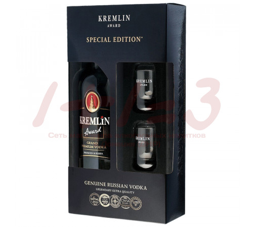 Водка Кремлин Эворд/ Kremlin Award 0,7 л. ПК +2 стак 40% 