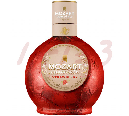 Ликер эмульсионный «Моцарт Чоколейт Строберри» («Mozart Chocolate STRAWBERRY»). Крепость 15,0%, 0,5л