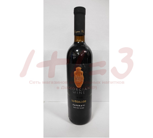 Вино сортовое выдерж. «Саперави» серия Амфора сух. крас. 0.75л,11-13% (IMPERIAL VIN)